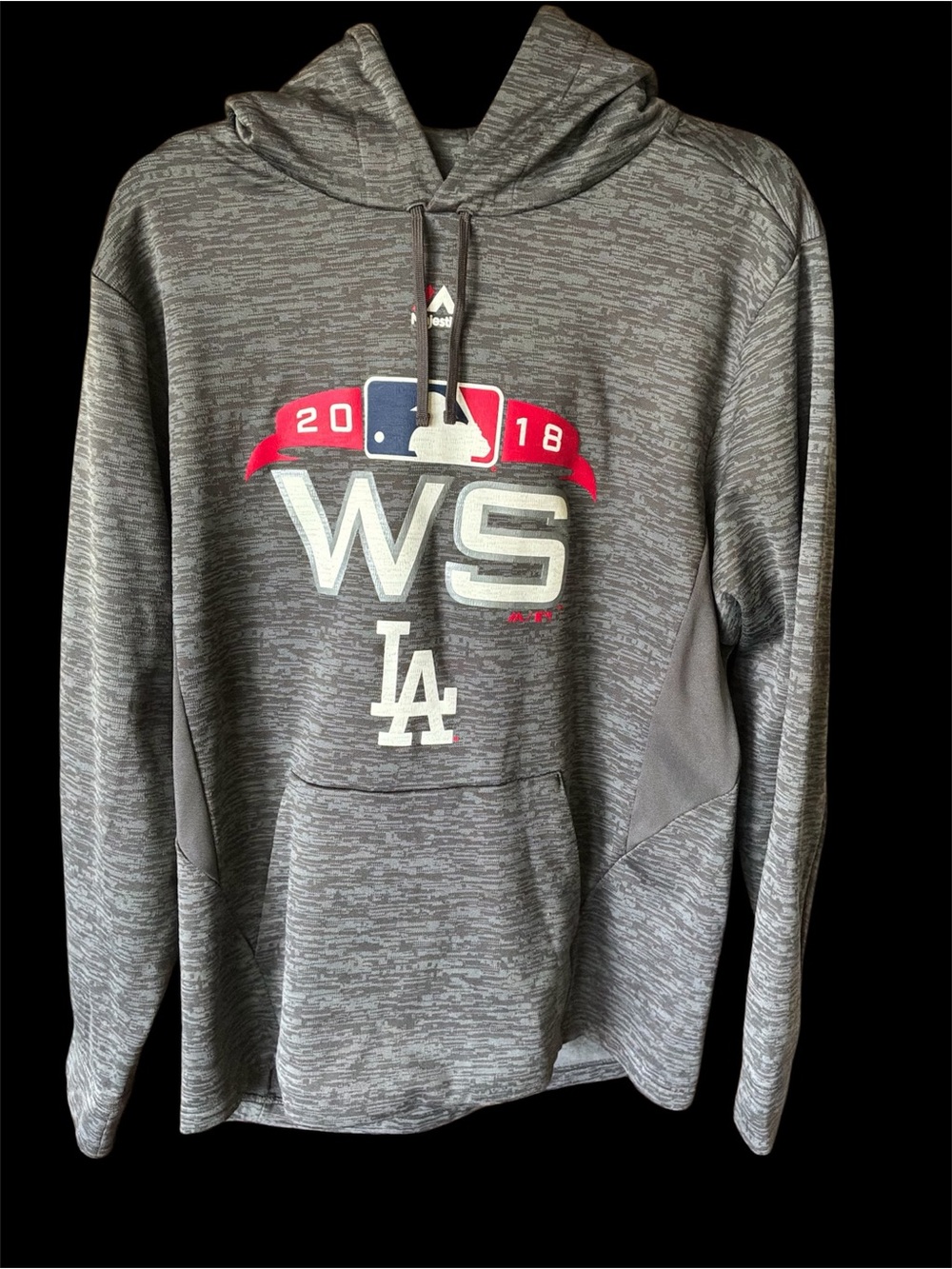 Majestic 2018 MLB Los AngelesDodgers World Series Sweatshirt Gray Medium